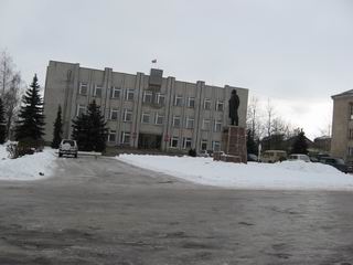 Площадь Ленина. п. Каменка. Зима 2008 г.